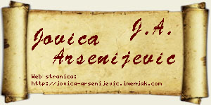 Jovica Arsenijević vizit kartica